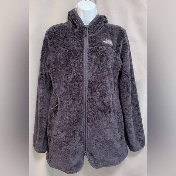 The‎ North Face Osito Jacket Women Sz Medium Purple Fuzzy Fleece Full Zip - Picture 1 of 14